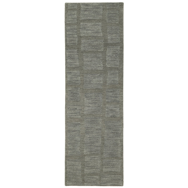 Wander Hand Tufted Wool Indoor Rug, 2'6x8', Green