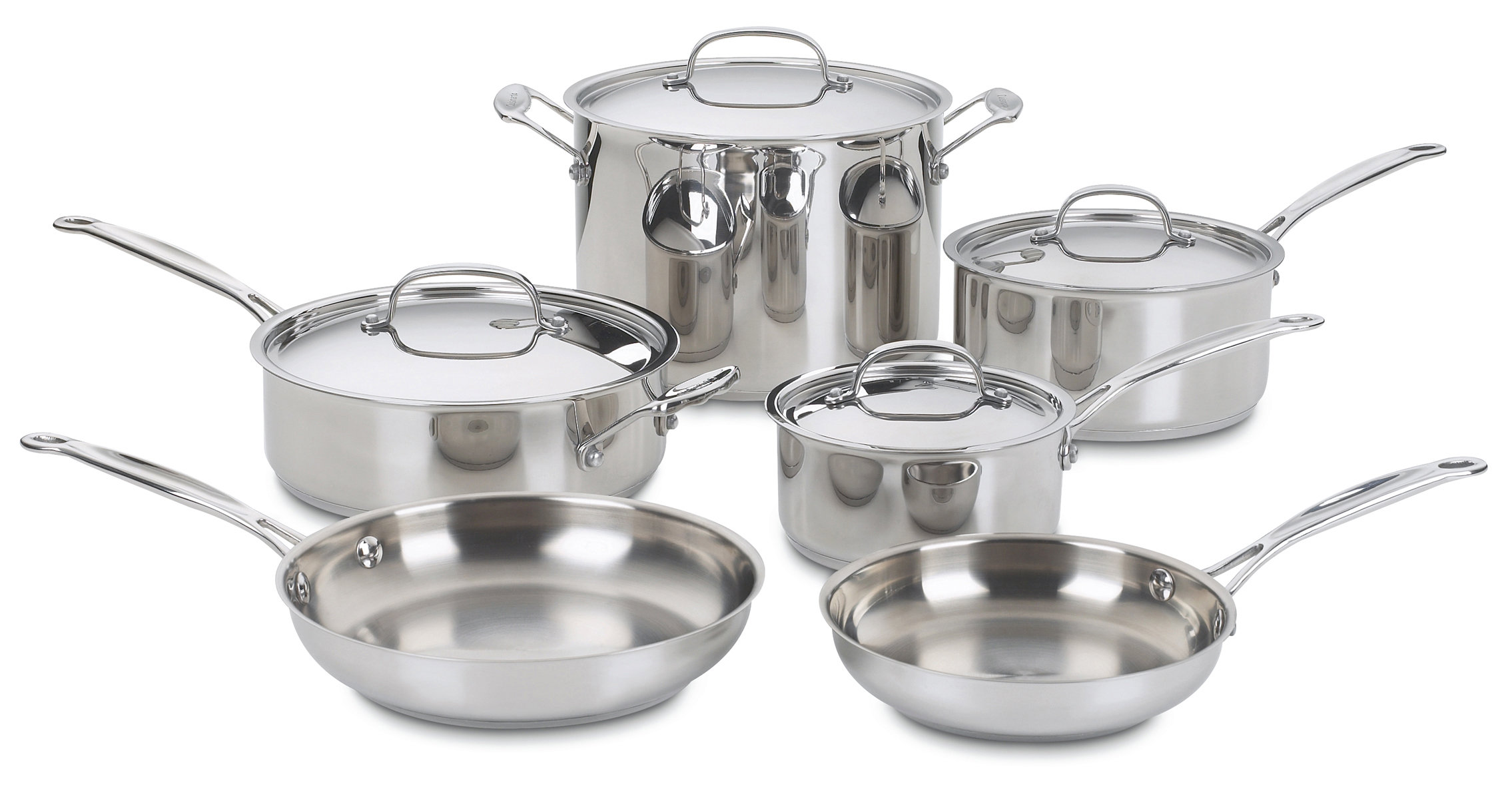 Cuisinart Chef's Classic 10 Piece Stainless Steel Cookware Set