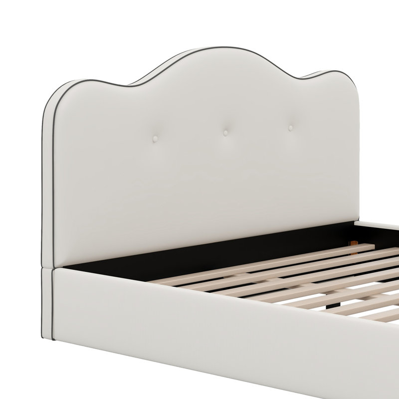 Contemporary Upholstered Platform Bed, Minimalist Yet Elegant