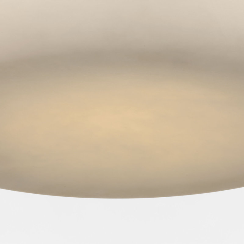 Kelly Wearstler Formosa 22" Flush Mount, Alabaster/Polished Nickel