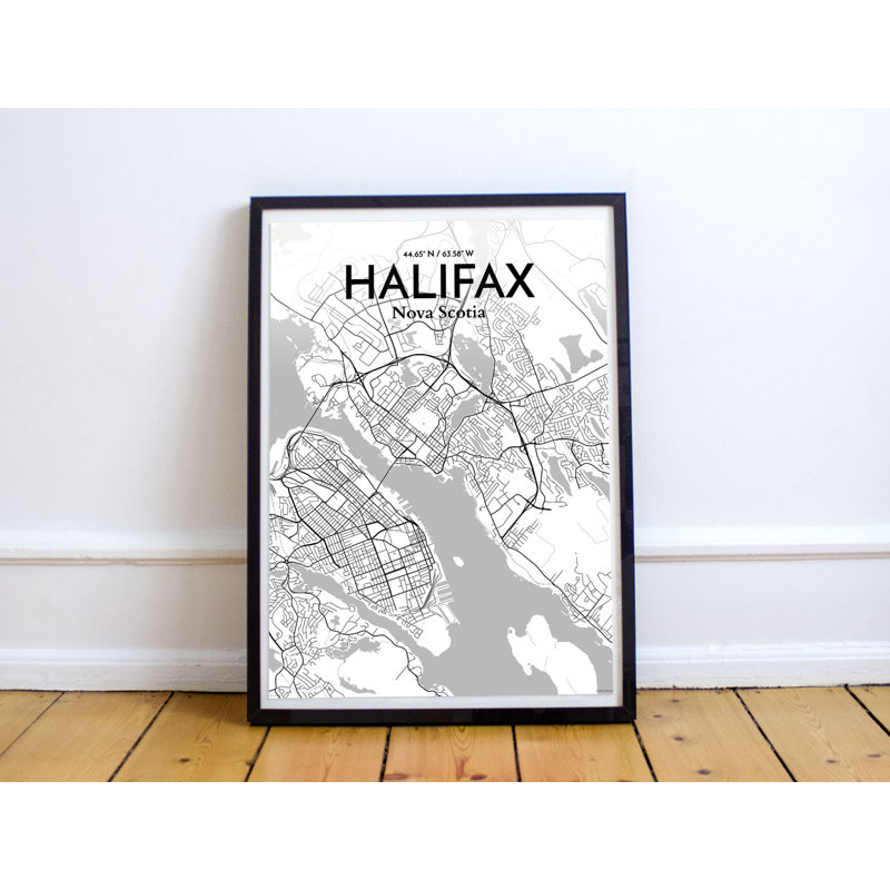 Halifax City Map - No Frame Print, 91cm H x 61cm W