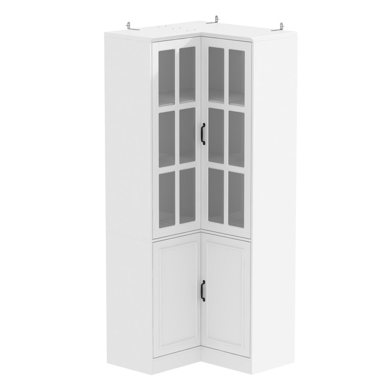78.9"H Corner Kitchen Pantry Cabinet