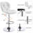 Adjustable Modern PU Leather Swivel Bar Stools with Backrest-105348913