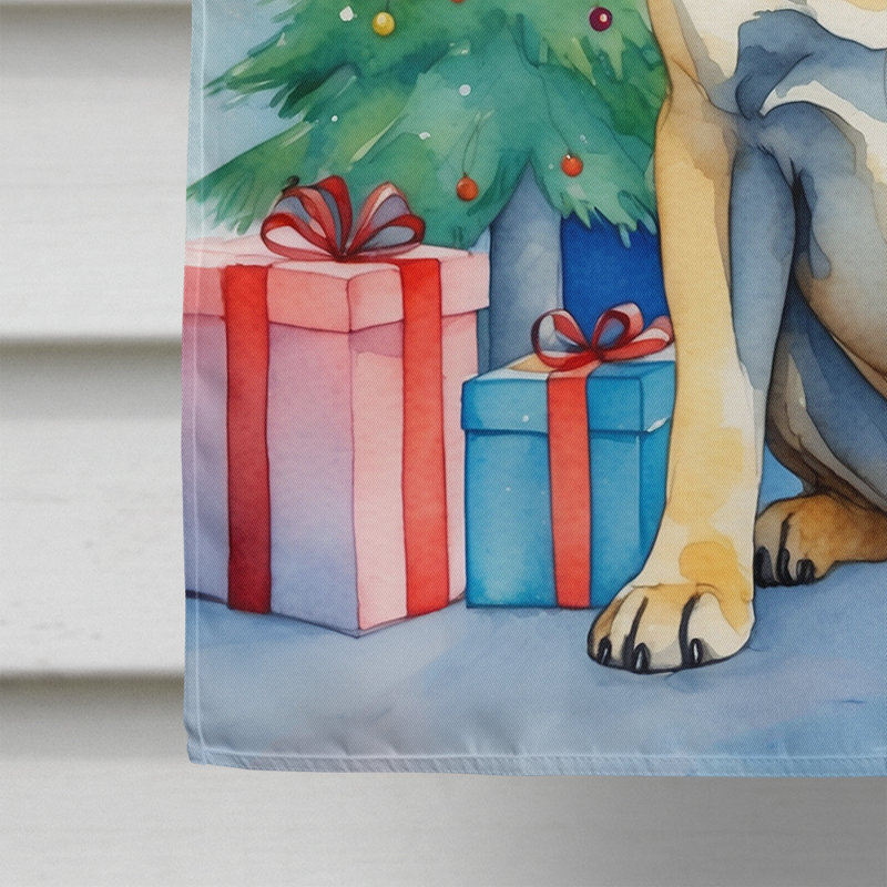 Drapeau de Noël maison de renne, Mastiff
