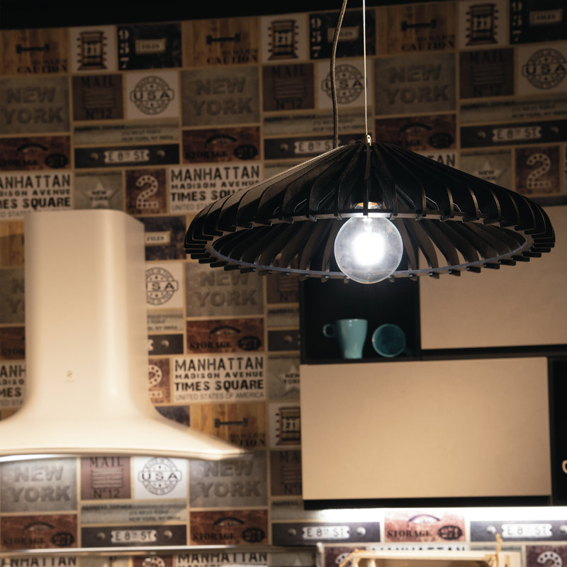 Little Neck 1 - Light Dome Pendant, Black
