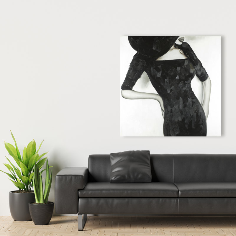 « belle femme classic », reproduction de peinture à l’huile sur toile tendue, H 36 po x l 36 po x P 1,5 po