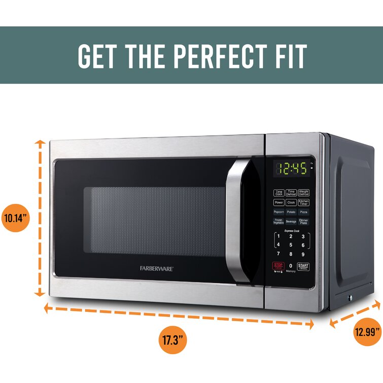 Farberware Countertop Microwave 1100 Watts, 1.2 cu ft - Smart Sensor  Microwave Oven With LED Lighting and Child Lock - Perfect for Apartments  and