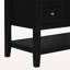 Ensemble de meuble-lavabo 36 po avec lavabo, une armoire et trois tiroirs, bois massif et panneau de fibres à densité moyenne, noir