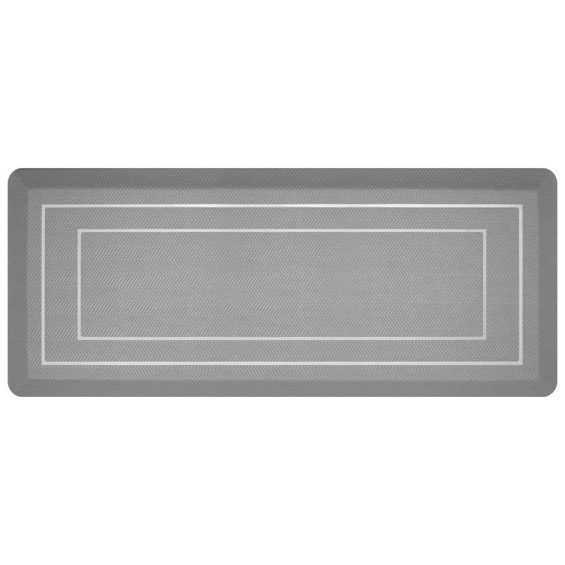 0.8"Extra Thick Anti-Fatigue Non-Slip Waterproof High Density Foam Kitchen Mat, Gray, 48"L x 20"W