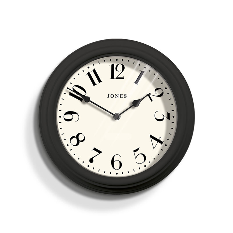 Venetian Acrylic Wall Clock, Dark Grey