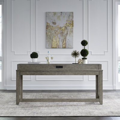 Shimeck Console Bar Table w/ Charging Station