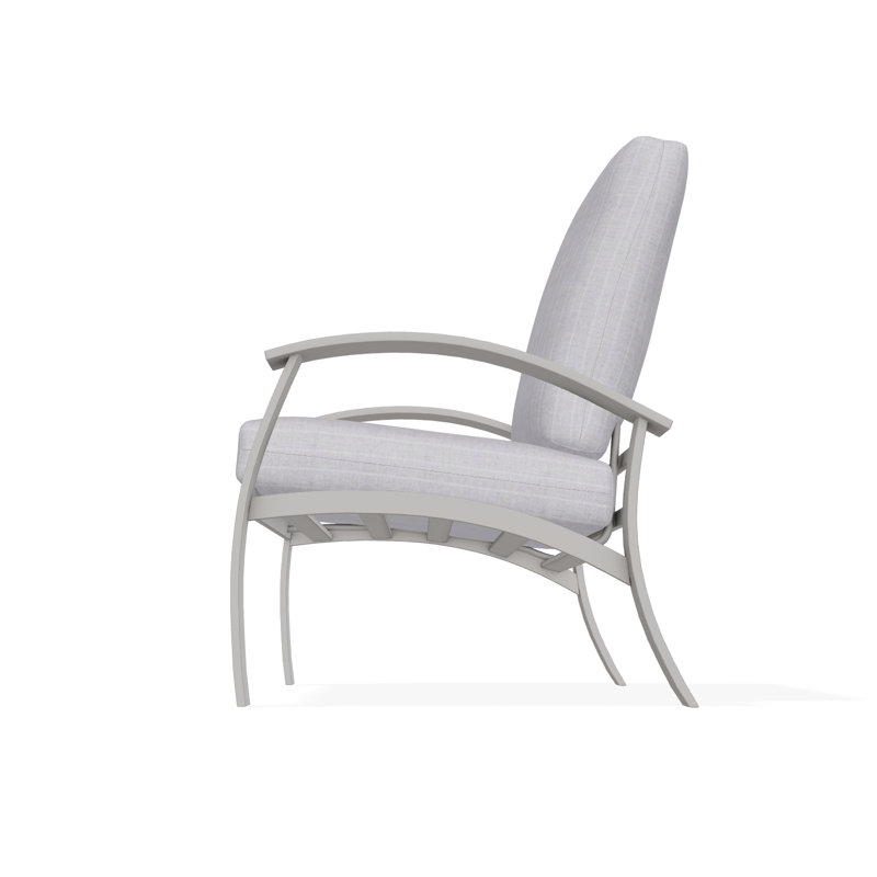 Belle Isle Outdoor Lounge Chair, Restore Indigo, Warm Gray
