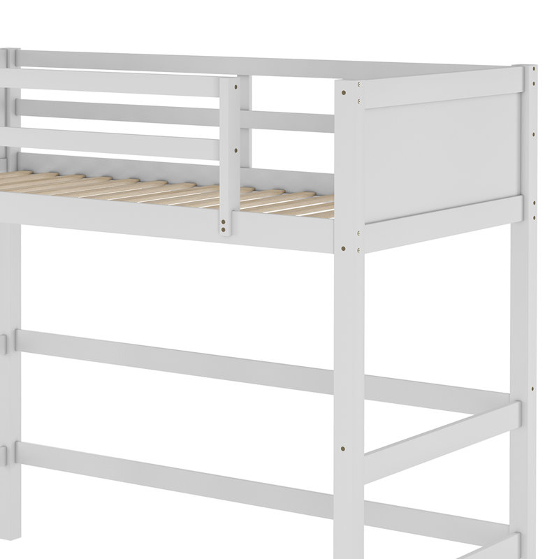 Ettorina Kids Twin Loft Bed, White