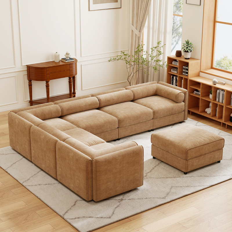 Modern Chenille Modular Sectional Sofa