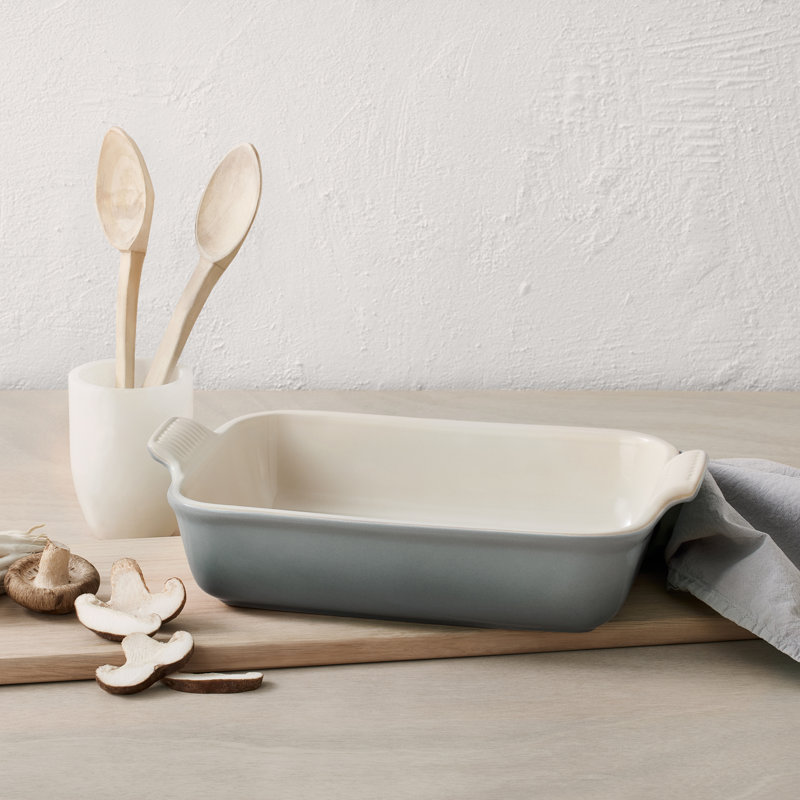 Le Creuset Stoneware Heritage Rectangular Dish, 32cm/3.85L, Sea Salt