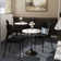 Ellesyn 24" Round Marble And Iron Dining Table