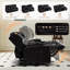 3 Seat Wall Hugger Power Reclining Sofa With Drop Down Console, LED Lights, USB Charging, Cup Holders For Living Room-1346870329