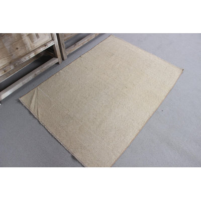 Antique Turkish Oushak Kilim Rug With Rustic Design Ideal For Kids Room And Small Spaces In Beige