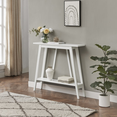 Odise Console Table - Functional Narrow Wood Accent Entryway Table with Storage Shelf for Hallway, Front Hall, Entryway, Living Room, Kitchen