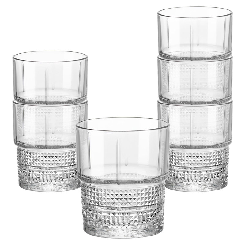 Bartender Novecento Double Whisky Glasses - 370ml, 6