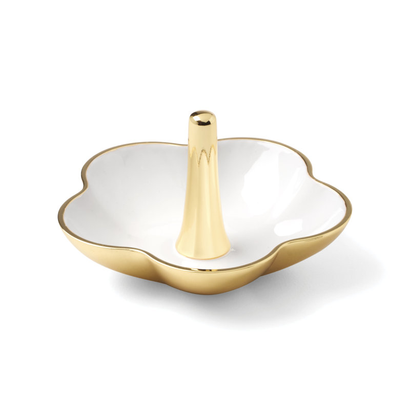 Kate Spade Make It Pop Metal Ring Dish, White