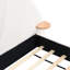 Lit arqué unique unique, grand lit, couleur beige - revêtement Boucl, peau, petite table pour les articles, debout sur le sol, lit simple à assembler simple, stabilité confortable et debout, s'adapter à