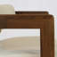 Chaise brune Pamplona avec cuir blanc