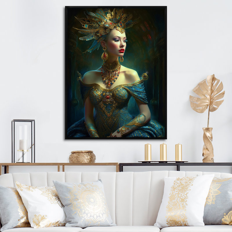 Haute déesse lumineuse Eiko Ishioka I, H 32 po x l 24 po x P 1 po, Cadre flottant noir