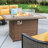 Fully Assembled 8 - Person Outdoor Sectional Seating Group With Fire Pit Table