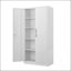 Classeur 72 pouces à 2 portes avec serrure, 4 tablettes réglables, fabrication en acier robuste pour le rangement et l'organisation du bureau-133229336