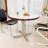 White&Silver Round Sintered Stone Dining table