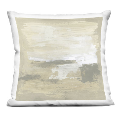 Rustic Neutral Fragments Decorative Printed Throw Pillow, design by Susan Jill
