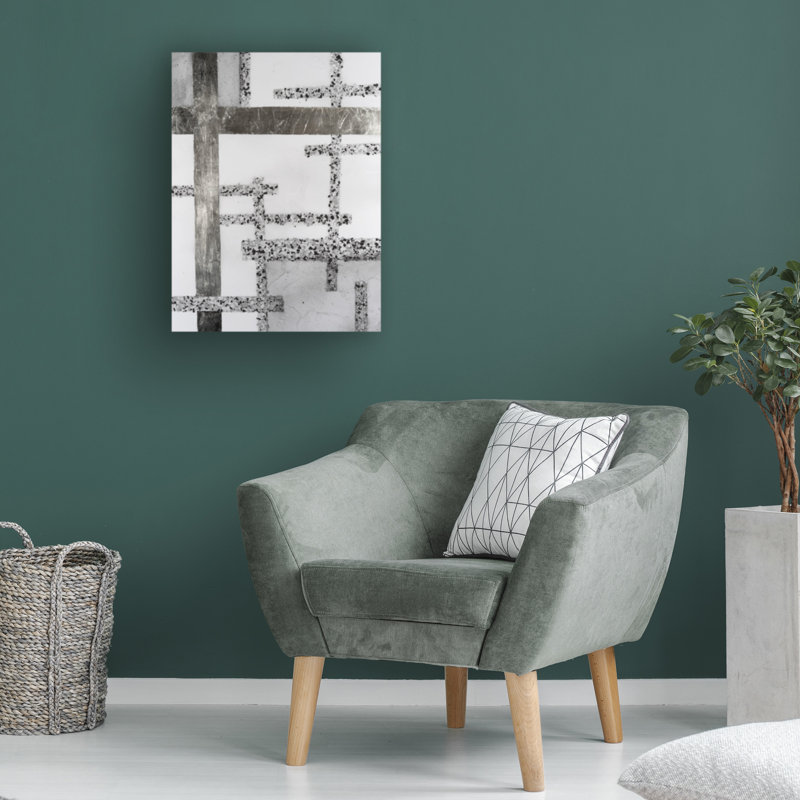 "Terrazzo Grid II" sur toile, H 19 po x l 14 po