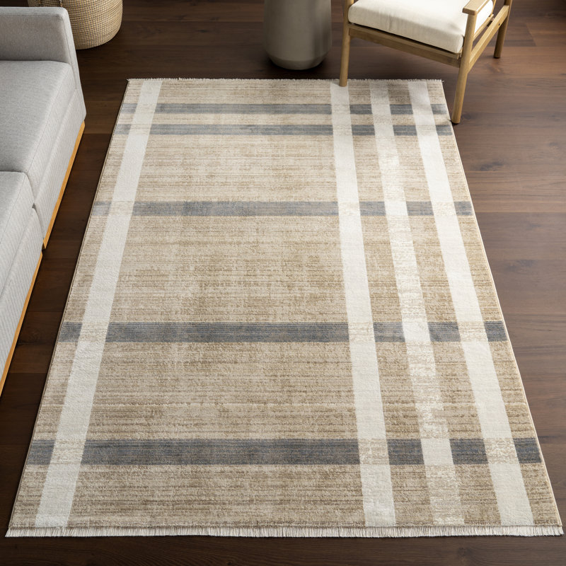 Adie Rustic Plaid Area Rug, Rectangle 5' x 7'8"