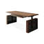 Bureaux rectangulaires en bois massif brun noisette-1839970310