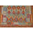 Geometric Handmade Flatweave Rectangle 5'1" x 6'6" Wool Area Rug in Oranges/Rust