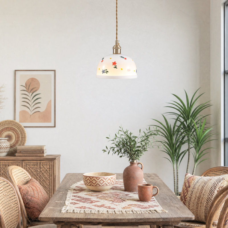 1-Light Ceramic Pendant Light