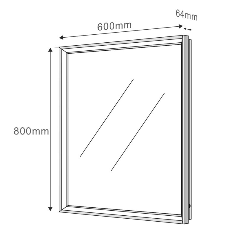 Flat Mirror, Chrome