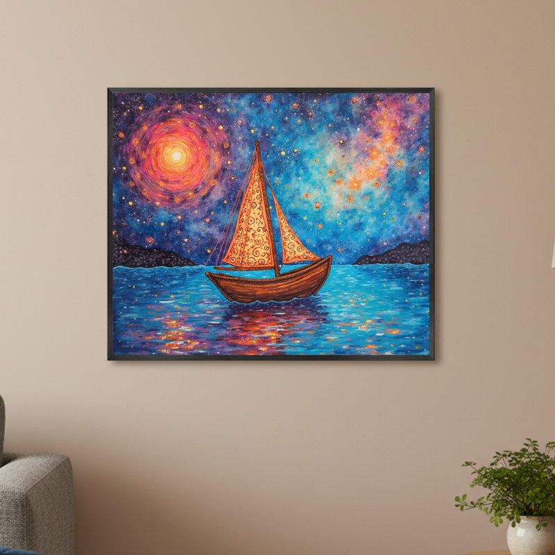 Single Picture Frame LED Illuminated Wall Art Wall Art on Glass / Aluminium, 50cm H x 60cm W