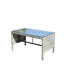 Table basse d'extérieur 1 table basse avec verre trempé transparent