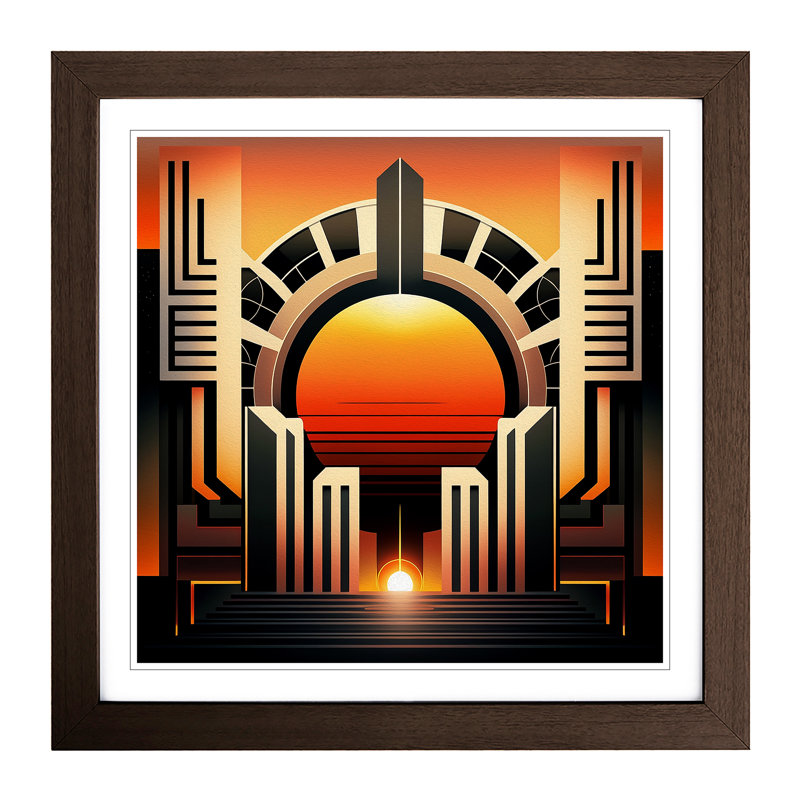 Single Picture Frame Print on Wood, Walnut