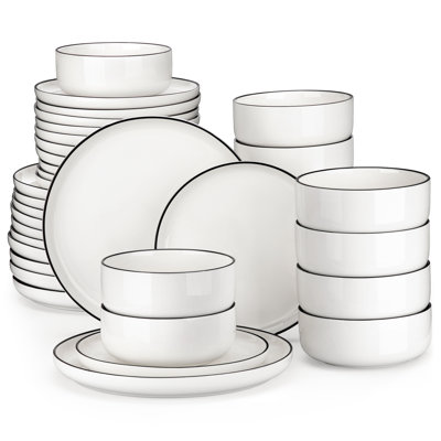 36 Piece Porcelain China Dinnerware Set - Service for 12