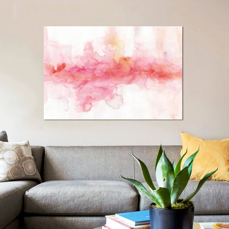 « arc-en-ciel abstract », reproduction sur toile, H 40 po x l 60 po x P 1,5 po, Toile tendue, Pas de tapis