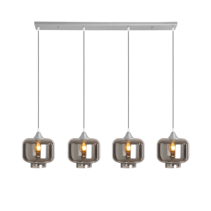 Khue 4 - Light Kitchen Island Pendant, Silver, Smoke