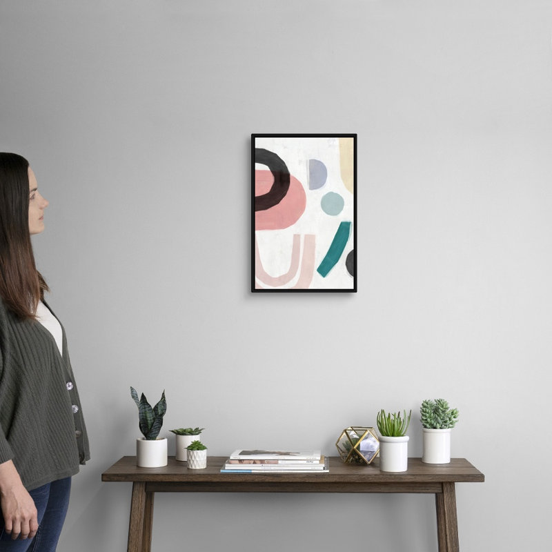"Sherbet II" par Isabelle Z, reproduction d’art sur toile, H 20 po x l 14 po x P 1,75 po, Cadre noir