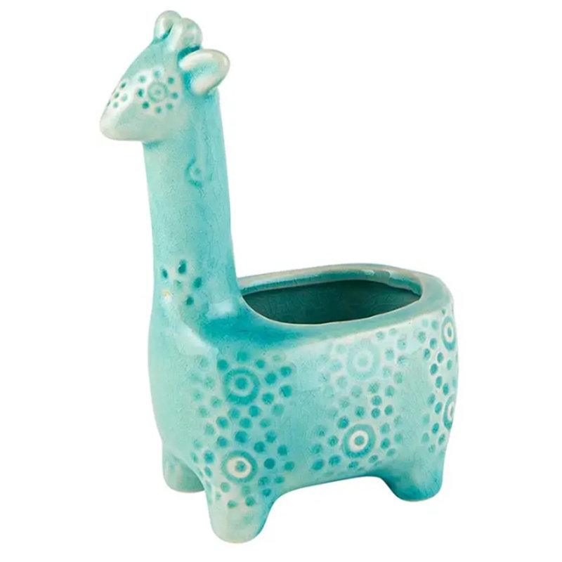 Mini pot à fleurs en céramique - Girafe
