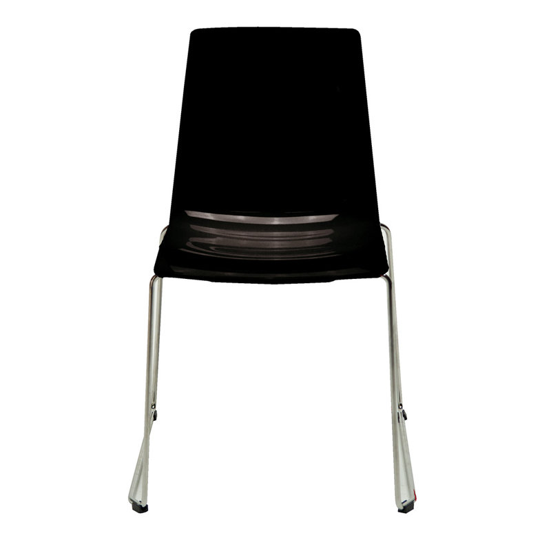 Chaise de patio empilable, Noir lustré
