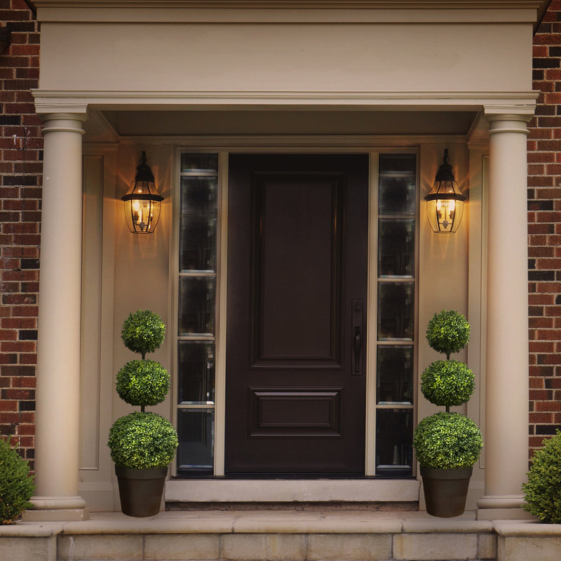 Elegant Adjustable Triple-Ball Boxwood Topiary, 64'' in Plastic Pot