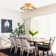 Modern 6-Light Gold Flush Mount Ceiling Fan With Remote Control