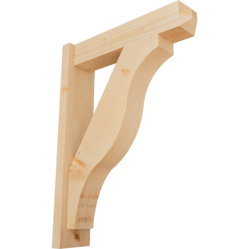 Persienne en bois rustique Funston Craftsman, Sapin Douglas de 5 1/2 po (lisse), P 22 po x H 30 po